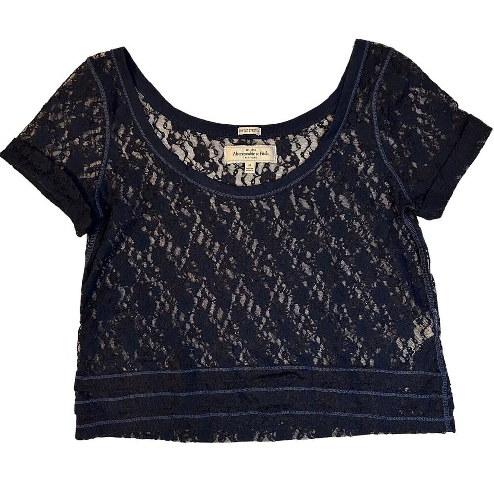 Abercrombie & Fitch Women's Lace T-Shirt Size Medium